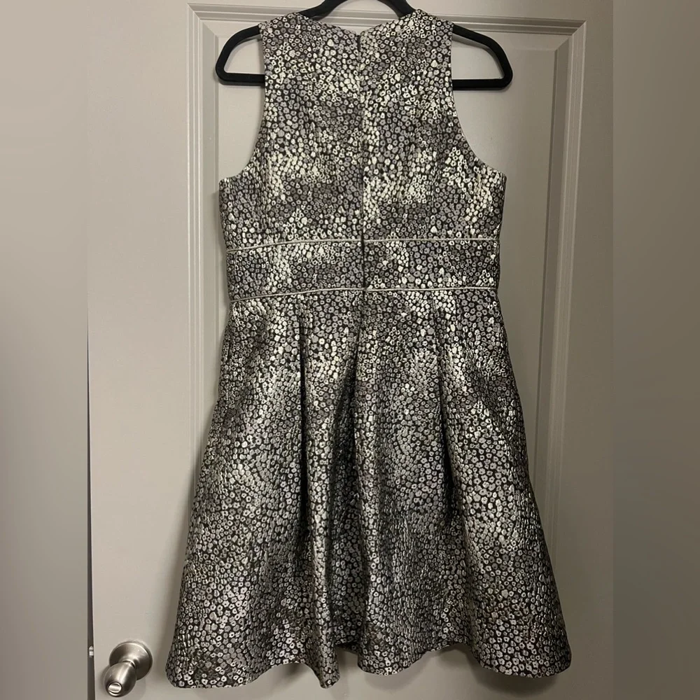 Guess Los Angeles Cocktail Mini Dress Black Gold Leopard Print Size 12 - Picture 4 of 10
